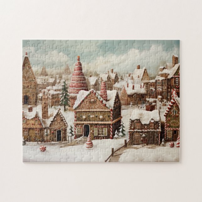Vintage Merry Christmas Jigsaw Puzzle (Horizontal)