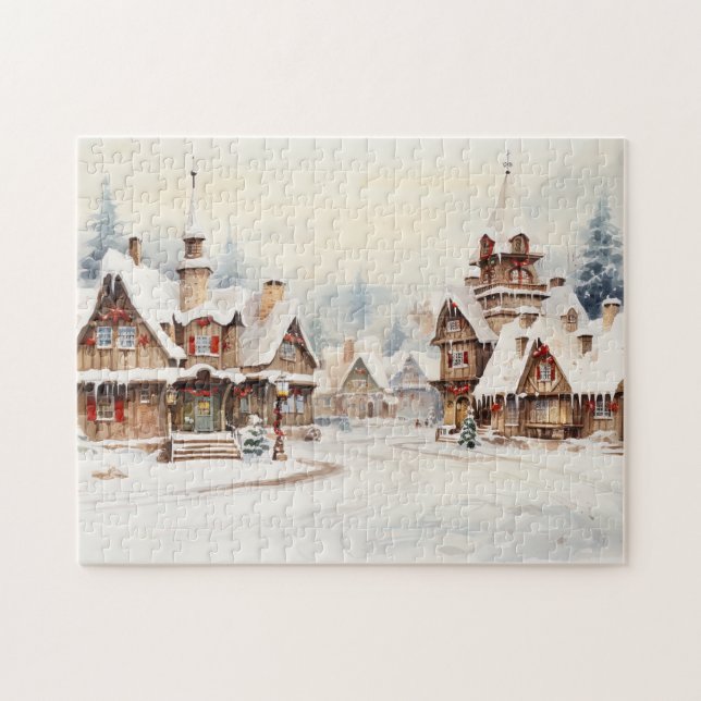 Vintage Merry Christmas Jigsaw Puzzle (Horizontal)