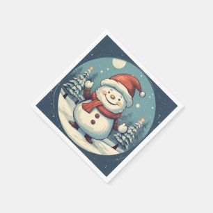 Vintage Merry Christmas Napkin