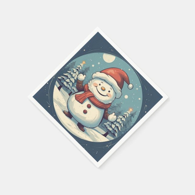 Vintage Merry Christmas Napkin (Corner)