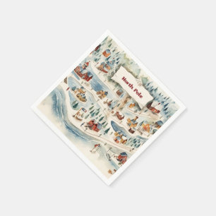 Vintage Merry Christmas Napkin