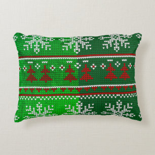 Vintage,Merry Christmas Pattern Decorative Cushion
