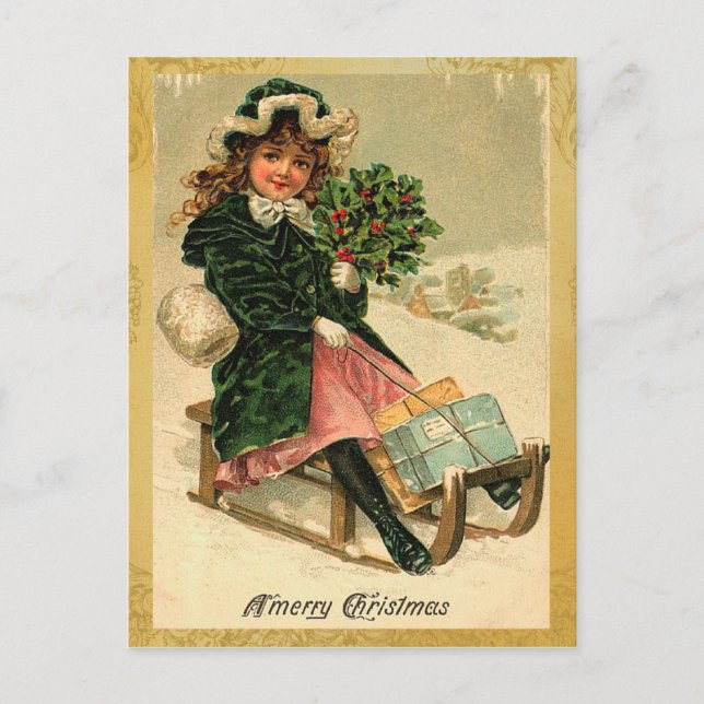 Vintage Merry Christmas Postcards (Front)