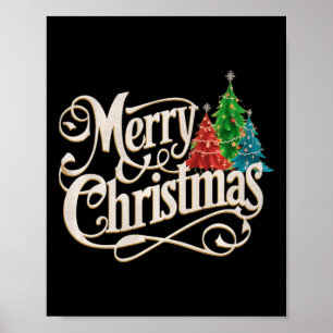 Vintage Merry Christmas Poster
