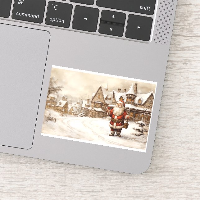 Vintage Merry Christmas red Santa (Detail)