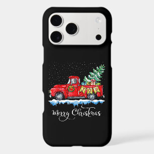Vintage Merry Christmas Red Truck Old Fashioned Ch