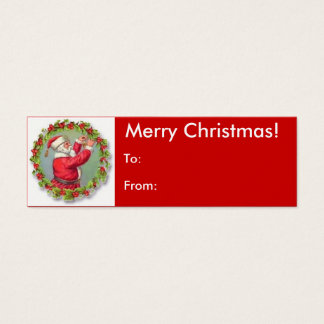 Vintage Merry Christmas Santa Gift Tags