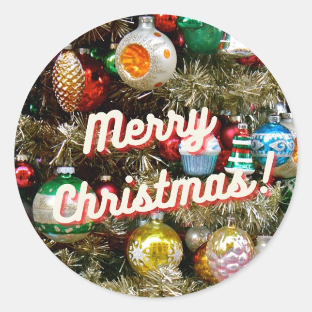 Vintage Merry Christmas! Sticker (Front)