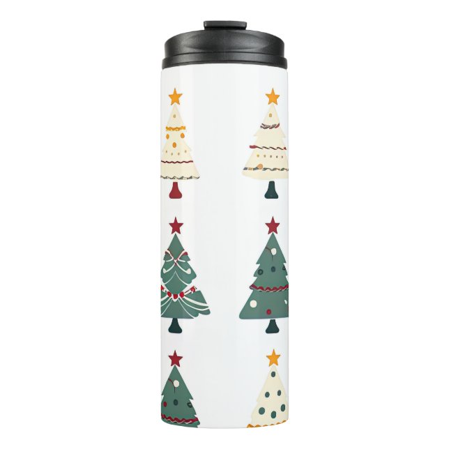 Vintage Merry Christmas Thermal Tumbler (Front)