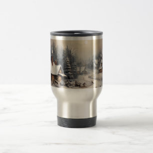 Vintage Merry Christmas Travel Mug