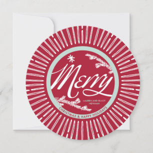 VINTAGE MERRY ROUND HOLIDAY CARD