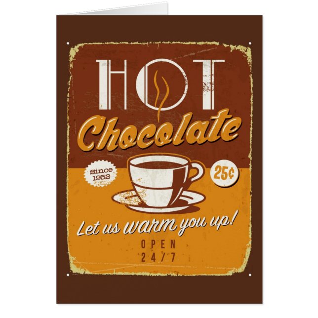 Vintage metal sign - Hot Chocolate (Front)
