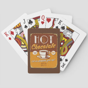 Vintage metal sign - Hot Chocolate Playing Cards