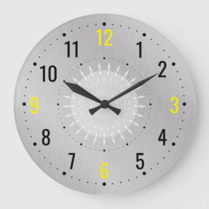 Vintage Metallic Style - Minimalist Large Clock