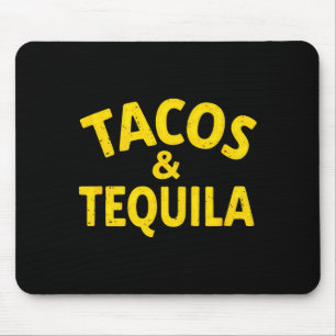 Vintage mexican fiesta tacos & drinking mouse pad