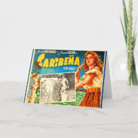 Vintage Mexican movie poster greeting card