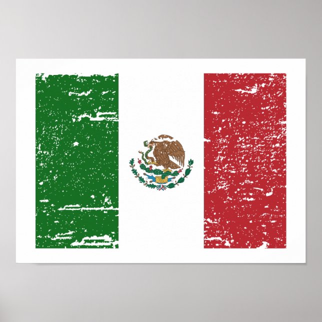 Vintage Mexico Flag Poster (Front)