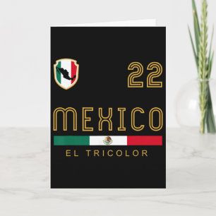 Vintage Mexico Footbyll Flags Fan Gift Card
