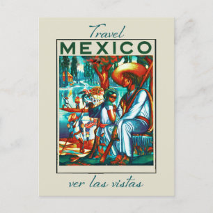 Vintage Mexico Mexican Tourism Travel Postcard
