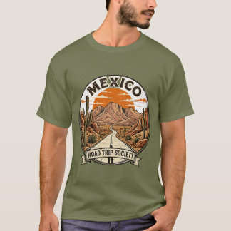 Vintage Mexico Road Trip Society Desert Adventure T-Shirt
