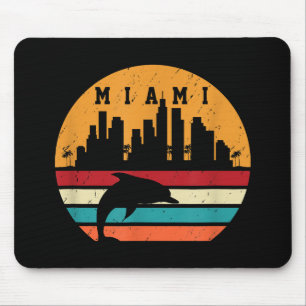 Vintage Miami 80s Dolphin Silhouette Souvenir Dolp Mouse Pad