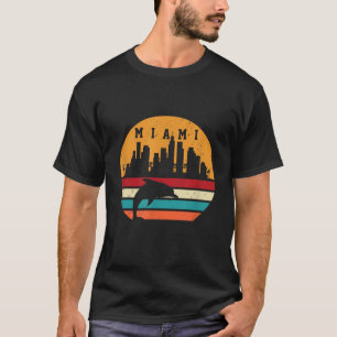 Vintage Miami 80s Dolphin Silhouette Souvenir Dolp T-Shirt