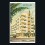 Vintage Miami Art Deco Travel Poster<br><div class="desc">An Art Deco hotel - Winterhaven - on Ocean Drive on the famous Miami strip  - from our Miami Beach Collection</div>