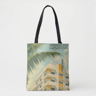 Vintage Miami Art Deco travel Tote Bag