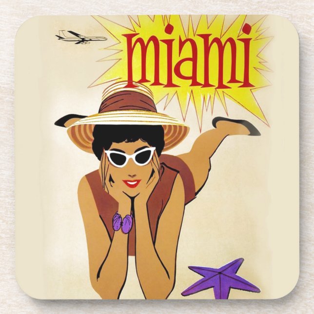 Vintage Miami Beach Coaster (Front)