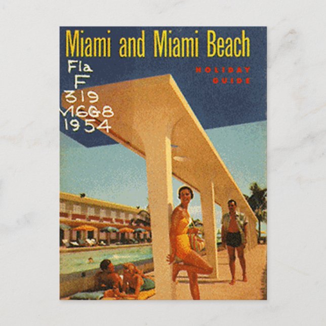 Vintage Miami Beach, Florida, USA - Postcard (Front)