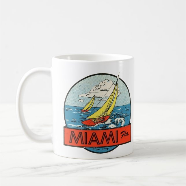 Vintage Miami FL Decal Mug (Left)