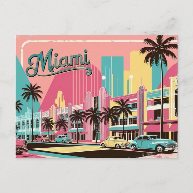 Vintage Miami, Florida Postcard (Front)