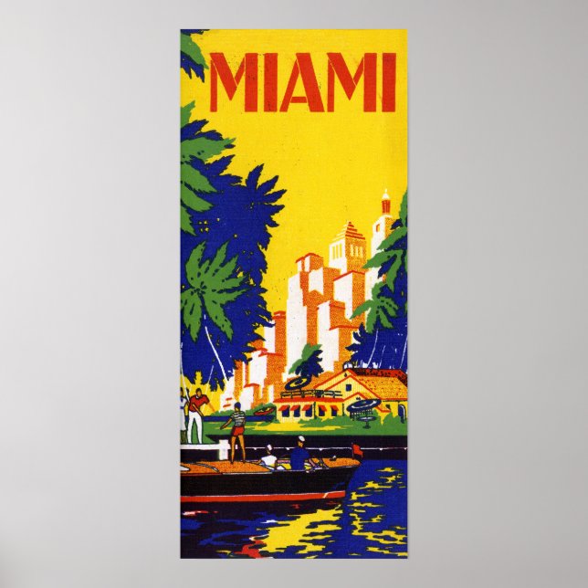 Vintage Miami Florida Travel Poster (Front)