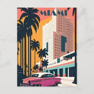 Vintage Miami Florida united states of america Postcard