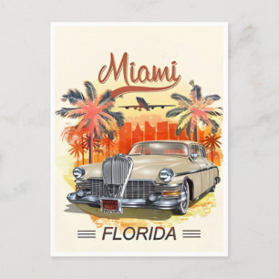 Vintage Miami Florida united states of america Postcard