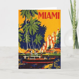 Vintage Miami, Florida, USA - Card