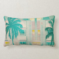 Vintage Miami, Ocean Drive Lumbar Pillow