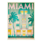 Vintage Miami, Ocean Drive Travel Poster