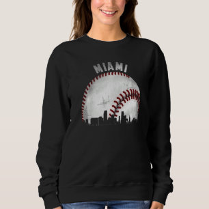 Vintage Miami Skyline City Baseball  1 Sweatshirt