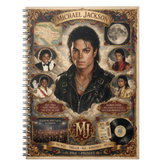 Vintage Michael Jackson Tribute Spiral Notebook -
