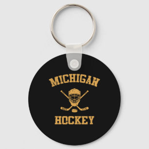 Vintage Michigan Hockey Key Ring