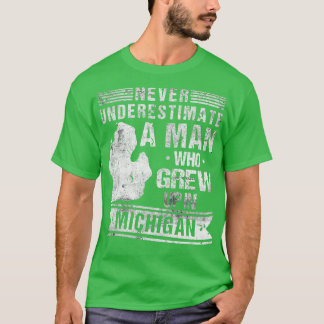 Vintage Michigan Map T-Shirt
