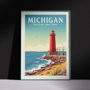 Vintage Michigan Poster