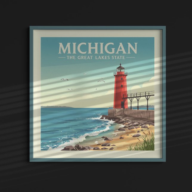 Vintage Michigan Poster (Creator Uploaded)