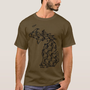 Vintage Michigan State Biking Bike MI Bike Riding T-Shirt