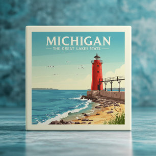  Vintage Michigan Tile