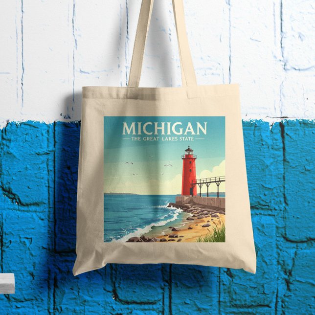  Vintage Michigan Tote Bag (Creator Uploaded)