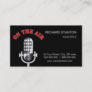 Vintage microphone business card