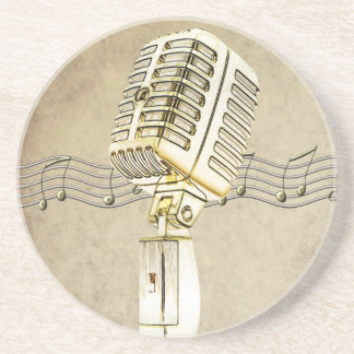 Vintage Microphone Design Coaster