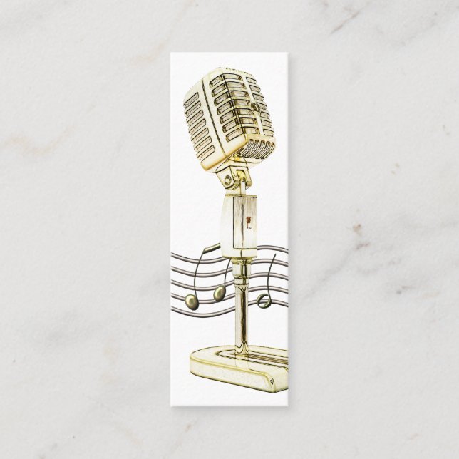 Vintage Microphone Mini Profile Card (Front)